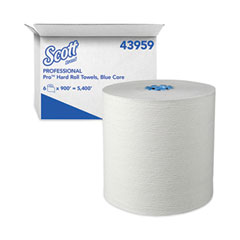 Scott® Pro Hard Roll Paper Towels with Absorbency Pockets, for Scott Pro Dispenser, Blue Core Only, 1-Ply, 7.5" x 900 ft, 6 Rolls/CT