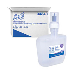 Scott® Control Super Moisturizing Foam Hand Sanitizer, 1,200 mL Cassette, Unscented, 2/Carton
