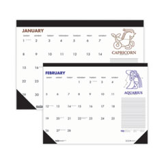 House of Doolittle™ 100% Recycled Zodiac Desk Pad Calendar