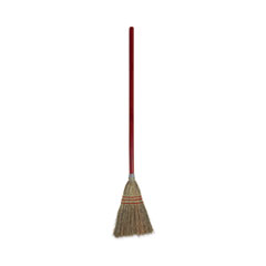 Boardwalk® Corn Fiber Lobby/Toy Broom, Corn Fiber Bristles, 39" Overall Length, Red, 12/Carton