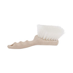Boardwalk® Utility Brush, Cream Nylon Bristles, 5.5" Brush, 3.5" Tan Plastic Handle
