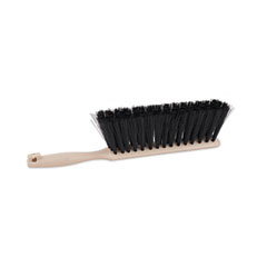 Boardwalk® Counter Brush, Black Polypropylene, 4.5" Brush, 3.5" Tan Plastic Handle