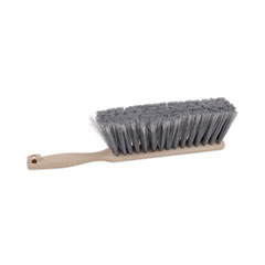 Boardwalk® Counter Brush, Gray Flagged Polypropylene Bristles, 4.5" Brush, 3.5" Tan Plastic Handle
