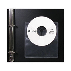 C-Line® Self-Adhesive CD Holder, 1 Disc Capacity, Clear, 10/Pack