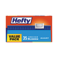 Hefty® Slider Bags, 1 qt, 2.5 mil, 7" x 8", Clear, 315/Carton