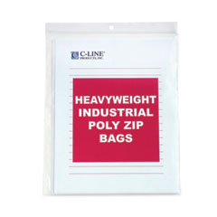C-Line® Heavyweight Industrial Poly Zip Bags, 8.5 x 11, 50/BX