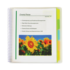 C-Line® 10-Pocket Poly Portfolio with Write-On Tabs, 8.5 x 11, Clear/Clear