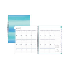 Blue Sky® Chloe Frosted Monthly Planner, Chloe Artwork, 10 x 8, Blue Cover, 12-Month (Jan to Dec): 2023
