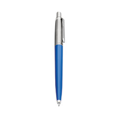 Parker® Jotter Ballpoint Pen, Retractable, Medium 0.7 mm, Blue Ink, Royal Blue/Chrome Barrel