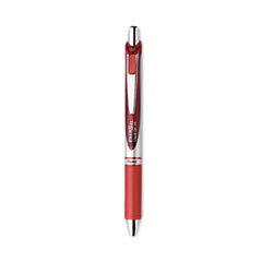 Pentel® EnerGel RTX Gel Pen, Retractable, Medium 0.7 mm, Red Ink, Red/Gray Barrel, 3/Pack
