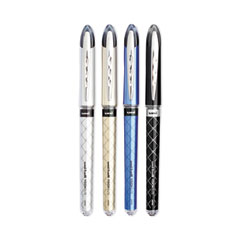 uni-ball® VISION ELITE Designer Series Roller Ball Pen, Stick, Bold 0.8 mm, Black Ink, Assorted Barrel Colors, 4/Pack