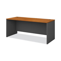 Bush® Series C Collection Desk Shell, 71.13" x 29.38" x 29.88", Natural Cherry/Graphite Gray