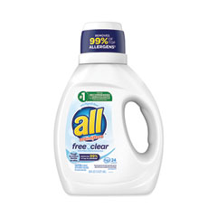 All® Ultra Free Clear Liquid Detergent, Unscented, 36 oz Bottle, 6/Carton