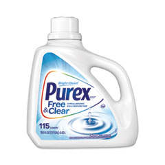 Purex® Free and Clear Liquid Laundry Detergent, Unscented, 150 oz Bottle, 4/Carton
