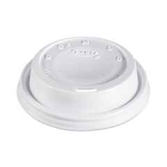 SOLO® Cappuccino Dome Sipper Lids, Fits 8 oz to 10 oz Cups, White, 1,000/Carton