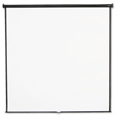 Quartet® Wall or Ceiling Projection Screen, 96 x 96, White Matte, Black Matte Casing