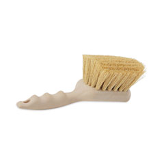 Boardwalk® Utility Brush, Cream Tampico Bristles, 5.5" Brush, 3" Tan Plastic Handle