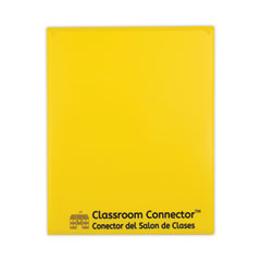 C-Line® Classroom Connector Folders, 11 x 8.5, Yellow, 25/Box