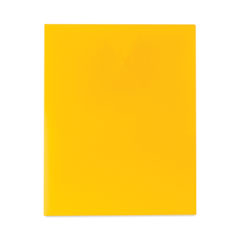 C-Line® Two-Pocket Heavyweight Poly Portfolio Folder, 11 x 8.5, Yellow, 25/Box