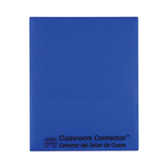 Classroom Connector Folders, 11 x 8.5, Blue, 25/Box