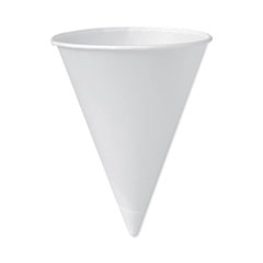 Dart® Bare Treated Paper Cone Water Cups, 6 oz, White, 200/Sleeve, 25 Sleeves/Carton