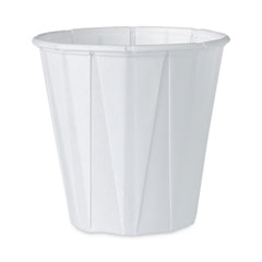 SOLO® Paper Medical and Dental Treated Cups, 3.5 oz, White, 100/Bag, 50 Bags/Carton