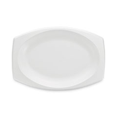 Dart® Foam Dinnerware, Oval Platter, 6.75 x 9.8, White, 125/Pack, 4 Packs/Carton