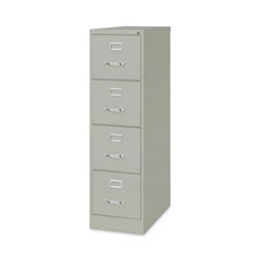 Four-Drawer Economy Vertical File, Letter-Size File Drawers, 15" x 26.5" x 52", Light Gray