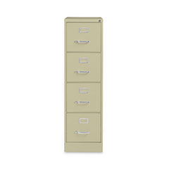 Four-Drawer Economy Vertical File, Letter-Size File Drawers, 15" x 26.5" x 52", Putty