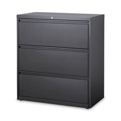 Lateral File Cabinet, 3 Letter/Legal/A4-Size File Drawers, Charcoal, 36 x 18.62 x 40.25