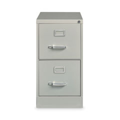 Hirsh Industries® Vertical Letter File Cabinet, 2 Letter Size File Drawers, Light Gray, 15 x 26.5 x 28.37