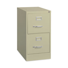 Two-Drawer Economy Vertical File, Letter-Size File Drawers, 15" x 22" x 28.37", Putty