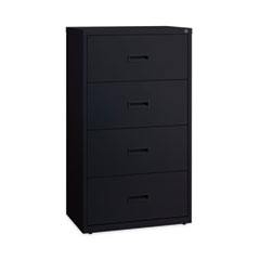 Hirsh Industries® Combo File Cabinet, 5 Letter/Legal/A4-Size File Drawers, Black, 36 x 18.62 x 60