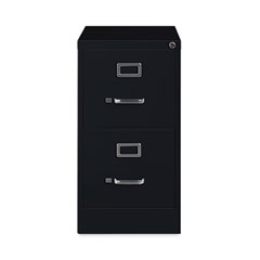 Two-Drawer Economy Vertical File, Letter-Size File Drawers, Black, 15" x 22" x 28.37"