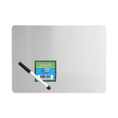 Flipside Dry Erase Board Set with Black Markers, 12 x 9, White Surface, 12/Pack