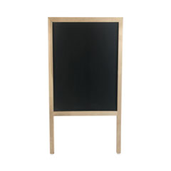 Flipside Black Chalkboard Marquee, 24 x 42, Black Surface, Natural Wood Frame