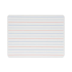 Flipside Magnetic Two-Sided Red and Blue Ruled Dry Erase Board, 12 x 9, Ruled White Front/Unruled White Back, 12/Pack