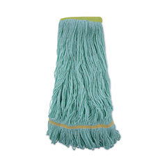 Boardwalk® EcoMop Looped-End Mop Head, Recycled Fibers, Extra Large Size, Green, 12/CT