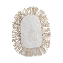 Boardwalk® Wedge Dust Mop Head, Cotton, 17.5 x 13.5, White