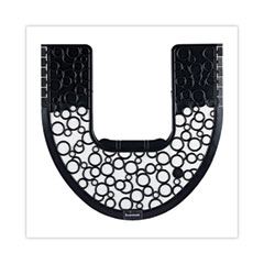 Boardwalk® Commode Mat 2.0, Rubber, 22.88 x 22, Black/White, 6/Carton