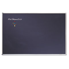 Quartet® Porcelain Magnetic Chalkboard, 72 x 48, Black Surface, Silver Aluminum Frame