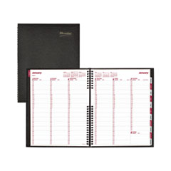Brownline® CoilPro Weekly Appointment Book in Columnar Format, 11 x 8.5, Black Cover, 12-Month (Jan to Dec): 2023