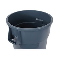 Boardwalk Lids for 44-Gal Waste Receptacles Flat-Top Round Plastic Gray 