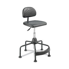 Safco® Task Master Economy Industrial Chair, Supports Up to 250 lb, 17" to 35" Seat Height, Black