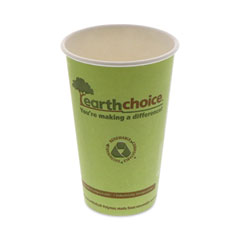 Pactiv Evergreen EarthChoice Compostable Paper Cup, 16 oz, Green, 1,000/Carton