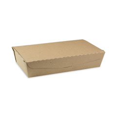 Pactiv Evergreen EarthChoice OneBox Paper Box, 55 oz, 9 x 4.85 x 2, Kraft, 100/Carton
