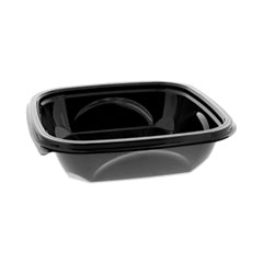 Pactiv Evergreen EarthChoice Square Recycled Bowl, 24 oz, 7 x 7 x 1.52, Black, 300/Carton