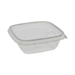 Pactiv Evergreen EarthChoice Square Recycled Bowl, 12 oz, 5 x 5 x 1.63, Clear, 504/Carton