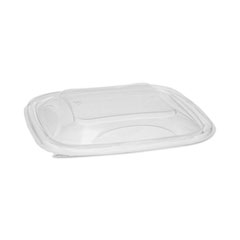 Pactiv Evergreen EarthChoice Recycled PET Container Lid, For 24-32 oz Container Bases, 7.38 x 7.38 x 0.82, Clear, Plastic, 300/Carton