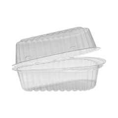 Pactiv Evergreen Hinged Lid Pie Wedge Container, 6" Pie Wedge, 4.5 x 4.5 x 2.5, Clear, Plastic, 510/Carton
